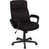 imageAmazonBasics Classic Office Desk Computer Chair  Adjustable Swiveling UltraSoft Microfiber  Light Gray Lumbar SupportBlack