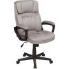 imageAmazonBasics Classic Office Desk Computer Chair  Adjustable Swiveling UltraSoft Microfiber  Light Gray Lumbar SupportLight Gray