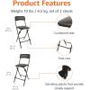 imageAmazon Basics Folding Stool with footrest 300lb Capacity 24quot Height Black Set of 2Black