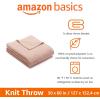 imageAmazon Basics Chunky Cable Knit Throw Blanket for Couch Sofa Bed Lightweight Soft Cozy Sage Green 50quotx 60quotDusty Rose