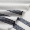 imageAmazon Basics Chunky Cable Knit Throw Blanket for Couch Sofa Bed Lightweight Soft Cozy Sage Green 50quotx 60quotLight Grey With Blue Stripes