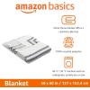 imageAmazon Basics Chunky Cable Knit Throw Blanket for Couch Sofa Bed Lightweight Soft Cozy Sage Green 50quotx 60quotLight Grey With Blue Stripes