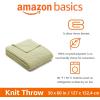 imageAmazon Basics Chunky Cable Knit Throw Blanket for Couch Sofa Bed Lightweight Soft Cozy Sage Green 50quotx 60quotSage Green