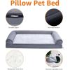 imageAmazon Basics Foam Living Room Couch Dog Pet Bed with Removable Cover Grey 44quot x 35quot30 x 20
