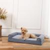 imageAmazon Basics Foam Living Room Couch Dog Pet Bed with Removable Cover Grey 44quot x 35quot30 x 20