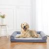 imageAmazon Basics Foam Living Room Couch Dog Pet Bed with Removable Cover Grey 44quot x 35quot44 x 35