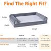 imageAmazon Basics Foam Living Room Couch Dog Pet Bed with Removable Cover Grey 44quot x 35quot44 x 35