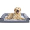 imageAmazon Basics Foam Living Room Couch Dog Pet Bed with Removable Cover Grey 44quot x 35quot44 x 35