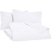 imageAmazon Basics Microfiber Duvet Cover Set  3 pieces King Bright White StripedBright White