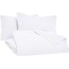 imageAmazon Basics Microfiber Duvet Cover Set  3 pieces King Bright White StripedBright White Striped