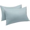 imageAmazon Basics Standard Pillow Cases Set of 2  Lightweight Super Soft Easy Care Microfiber Navy Blue 30quot L x 20quot W Pillows Not IncludedSpa Blue