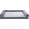 imageAmazon Basics Foam Living Room Couch Dog Pet Bed with Removable Cover Grey 44quot x 35quot44 x 35