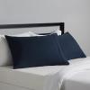 imageAmazon Basics Standard Pillow Cases Set of 2  Lightweight Super Soft Easy Care Microfiber Navy Blue 30quot L x 20quot W Pillows Not IncludedNavy Blue