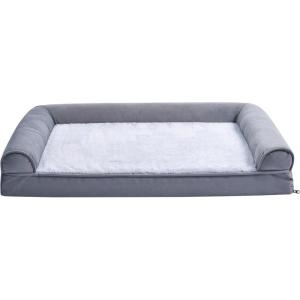 imageAmazon Basics Foam Living Room Couch Dog Pet Bed with Removable Cover Grey 44quot x 35quot36 x 27