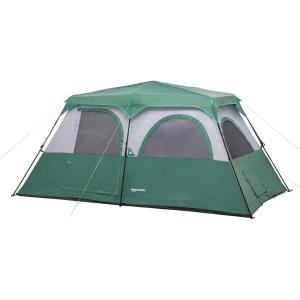 imageAmazon Basics Instant Camping Tent with Rainfly WeatherResistant Quick Setup8Person