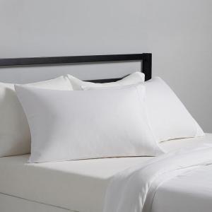 imageAmazon Basics Standard Pillow Cases Set of 2  Lightweight Super Soft Easy Care Microfiber Navy Blue 30quot L x 20quot W Pillows Not IncludedBright White