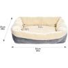 imageAmazon Basics 24Inch Machine Washable Self Warming Pet Bed For Cat or Dog Rectangle Grey 24quotL x 20quotW x 7quotH240L x 200W x 70Th