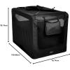 imageAmazon Basics Folding Portable Soft Pet Dog Crate Carrier Kennel 42 x 31 x 31 inches GreyBLACK