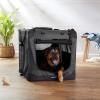 imageAmazon Basics Folding Portable Soft Pet Dog Crate Carrier Kennel 42 x 31 x 31 inches GreyBLACK