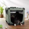 imageAmazon Basics Folding Portable Soft Pet Dog Crate Carrier Kennel 42 x 31 x 31 inches GreyGREY