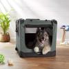imageAmazon Basics Folding Portable Soft Pet Dog Crate Carrier Kennel 42 x 31 x 31 inches GreyGREY