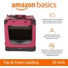 imageAmazon Basics Folding Portable Soft Pet Dog Crate Carrier Kennel 42 x 31 x 31 inches GreyRED