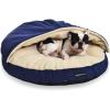 imageAmazon Basics Pet Cave Bed for Dog Large 35 x 35 x 13 inches BlueBlue