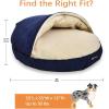 imageAmazon Basics Pet Cave Bed for Dog Large 35 x 35 x 13 inches BlueBlue