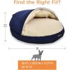 imageAmazon Basics Pet Cave Bed for Dog Large 35 x 35 x 13 inches BlueBlue