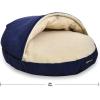 imageAmazon Basics Pet Cave Bed for Dog Large 35 x 35 x 13 inches BlueBlue