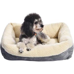 imageAmazon Basics 24Inch Machine Washable Self Warming Pet Bed For Cat or Dog Rectangle Grey 24quotL x 20quotW x 7quotH240L x 200W x 70Th