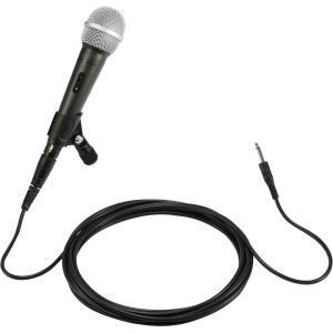 imageAmazon Basics Microphone for Singing Speaking Wired Dynamic XLR Cardioid BlackSilverMicrophone