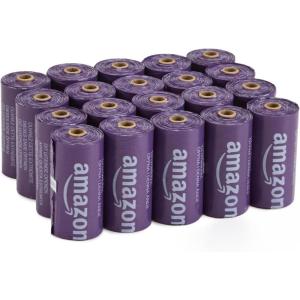 imageAmazon Basics Premium Lavender Scented Standard Dog Waste Bags 900 bags15 Count Pack of 60Premium Lavender