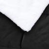 imageAmazon Basics 3 Piece Bedding Set Micromink Sherpa UltraSoft Warm All Season Comforter King Navy Blue SolidBlack