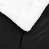 imageAmazon Basics 3 Piece Bedding Set Micromink Sherpa UltraSoft Warm All Season Comforter King Navy Blue SolidBlack