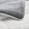 imageAmazon Basics 3 Piece Bedding Set Micromink Sherpa UltraSoft Warm All Season Comforter King Navy Blue SolidCharcoal