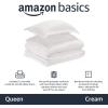 imageAmazon Basics 3 Piece Bedding Set Micromink Sherpa UltraSoft Warm All Season Comforter King Navy Blue SolidCream