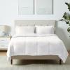 imageAmazon Basics 3 Piece Bedding Set Micromink Sherpa UltraSoft Warm All Season Comforter King Navy Blue SolidCream