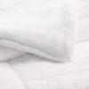 imageAmazon Basics 3 Piece Bedding Set Micromink Sherpa UltraSoft Warm All Season Comforter King Navy Blue SolidCream