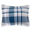 imageAmazon Basics 3 Piece Bedding Set Micromink Sherpa UltraSoft Warm All Season Comforter King Navy Blue SolidNavy Plaid