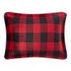 imageAmazon Basics 3 Piece Bedding Set Micromink Sherpa UltraSoft Warm All Season Comforter King Navy Blue SolidRed Buffalo Plaid