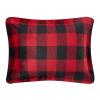 imageAmazon Basics 3 Piece Bedding Set Micromink Sherpa UltraSoft Warm All Season Comforter King Navy Blue SolidRed Buffalo Plaid