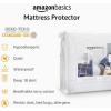 imageAmazon Basics Waterproof 18 inch Mattress Protector King Size Breathable Machine Washable WhiteKing