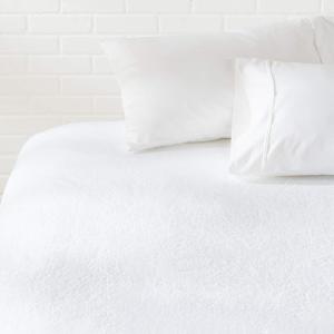 imageAmazon Basics Waterproof 18 inch Mattress Protector King Size Breathable Machine Washable WhiteTwin