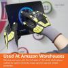 imageAmazon Basics Impact Protection Gloves with Touch Screen Friendly 15G Sandy Nitrile Palm Pack of 120 Pairs Yellow Size XXXSLarge