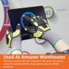 imageAmazon Basics Impact Protection Gloves with Touch Screen Friendly 15G Sandy Nitrile Palm Pack of 120 Pairs Yellow Size XXXSMedium