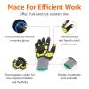 imageAmazon Basics Impact Protection Gloves with Touch Screen Friendly 15G Sandy Nitrile Palm Pack of 120 Pairs Yellow Size XXXSMedium
