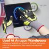 imageAmazon Basics Impact Protection Gloves with Touch Screen Friendly 15G Sandy Nitrile Palm Pack of 120 Pairs Yellow Size XXXSSmall