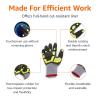 imageAmazon Basics Impact Protection Gloves with Touch Screen Friendly 15G Sandy Nitrile Palm Pack of 120 Pairs Yellow Size XXXSSmall