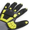 imageAmazon Basics Impact Protection Gloves with Touch Screen Friendly 15G Sandy Nitrile Palm Pack of 120 Pairs Yellow Size XXXSXLarge